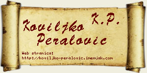 Koviljko Peralović vizit kartica